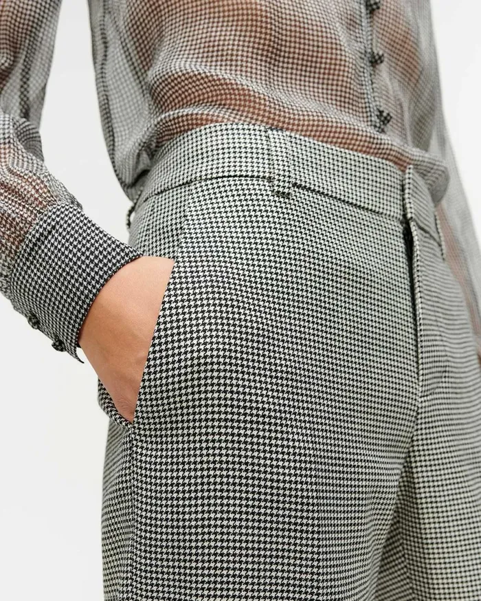 Women 7 For All Mankind Pants Cigarette Trouser In Houndstooth