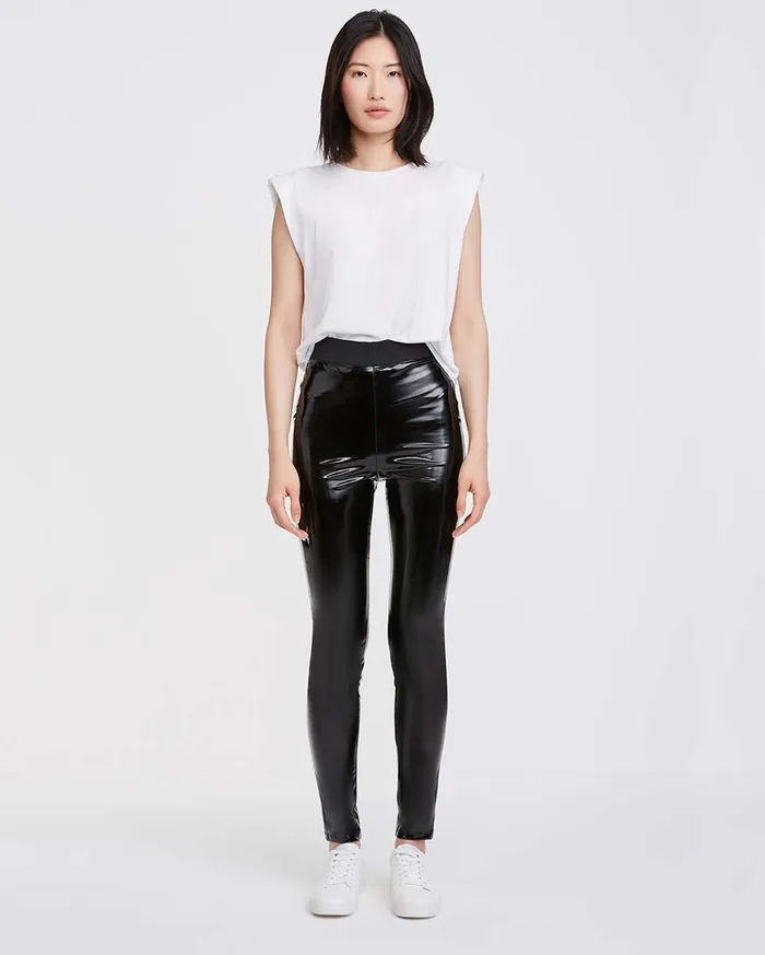 Women 7 For All Mankind Pants Liquid Legging In Jet Black