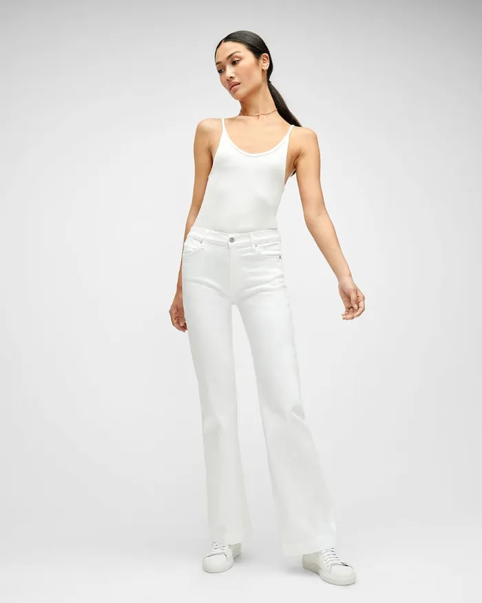 Women 7 For All Mankind Tailorless Slim Illusion Tailorless Dojo In Luxe White