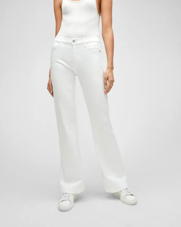 Women 7 For All Mankind Tailorless Slim Illusion Tailorless Dojo In Luxe White