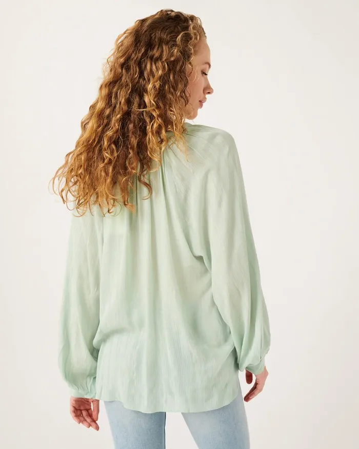 Women 7 For All Mankind Tops Deep VNeck Raglan Blouse In Celadon