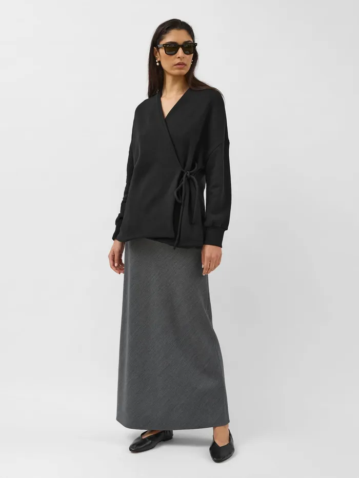 Women AEmery 8211 Riva Bias Skirt In Charcoal Melange The UNDONE Skirts
