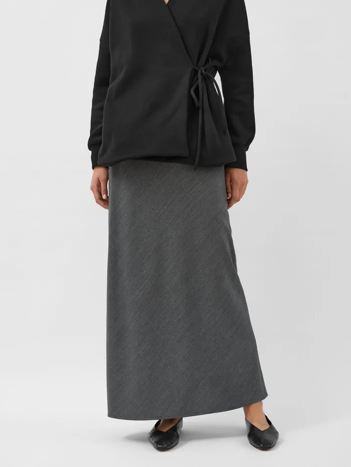Women AEmery 8211 Riva Bias Skirt In Charcoal Melange The UNDONE Skirts