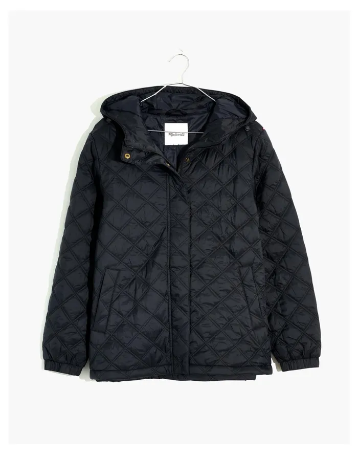 Women Addition Quilted Packable Puffer Jacket True Black Madewell Jackets