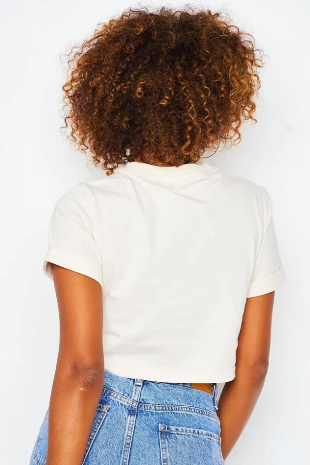 Women Adicolor Essentials Crop Top In Beige Adidas Beige Brentiny Paris TShirts