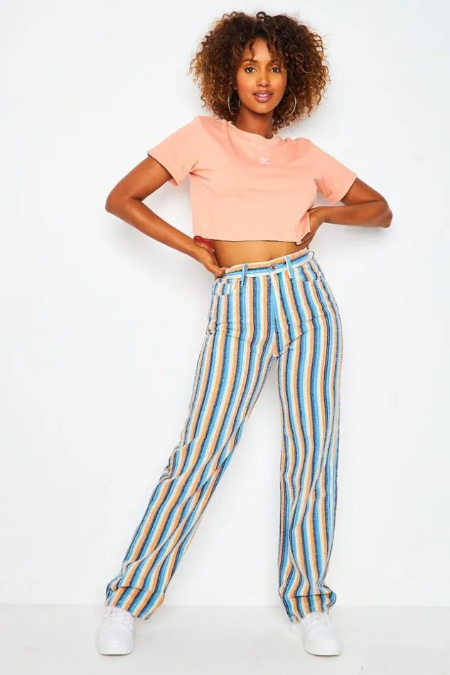 Women Adicolor Essentials Crop Top In Pink Adidas Pink Brentiny Paris TShirts