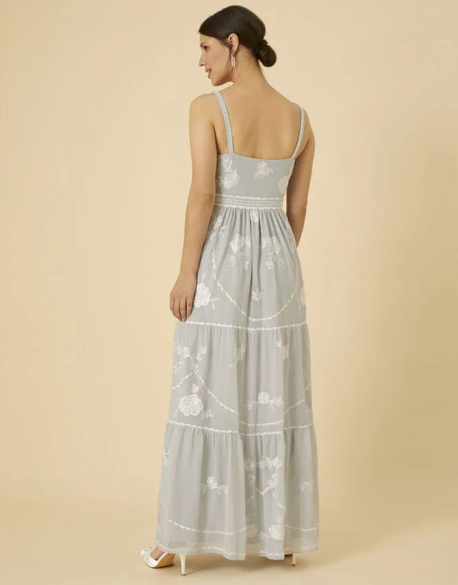 Women Alexis Embellished Maxi Dress Silver Monsoon Occasionwear
