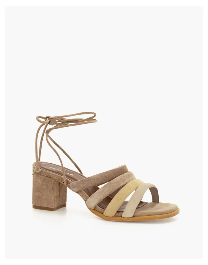 Women ALOHAS Suede Letizia Sandals Almond Madewell Heels