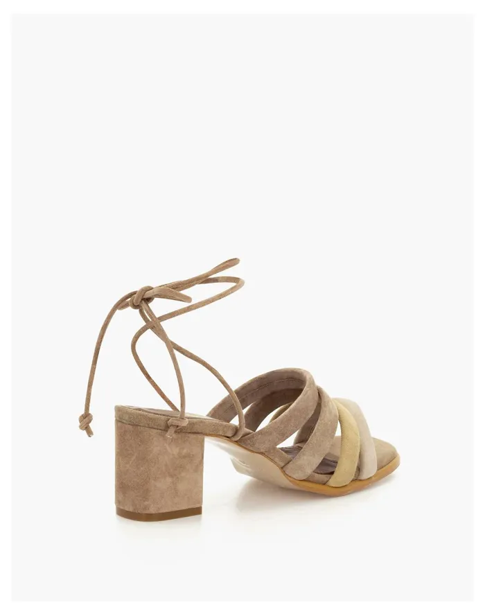 Women ALOHAS Suede Letizia Sandals Almond Madewell Heels