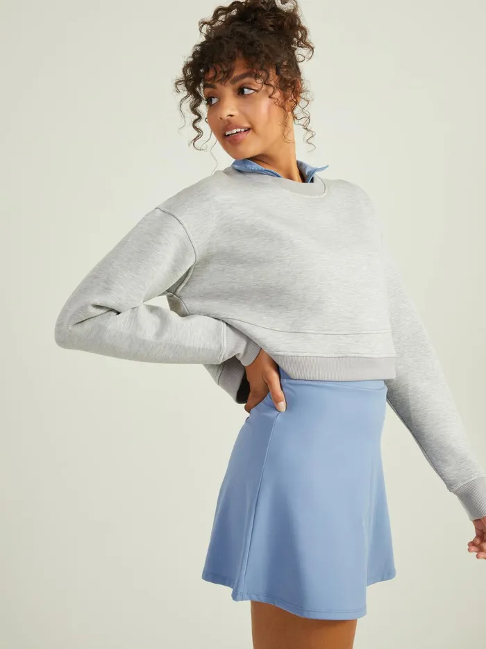 Women Altar039d State Activewear Cloud Nine Cropped Pullover Hgrey