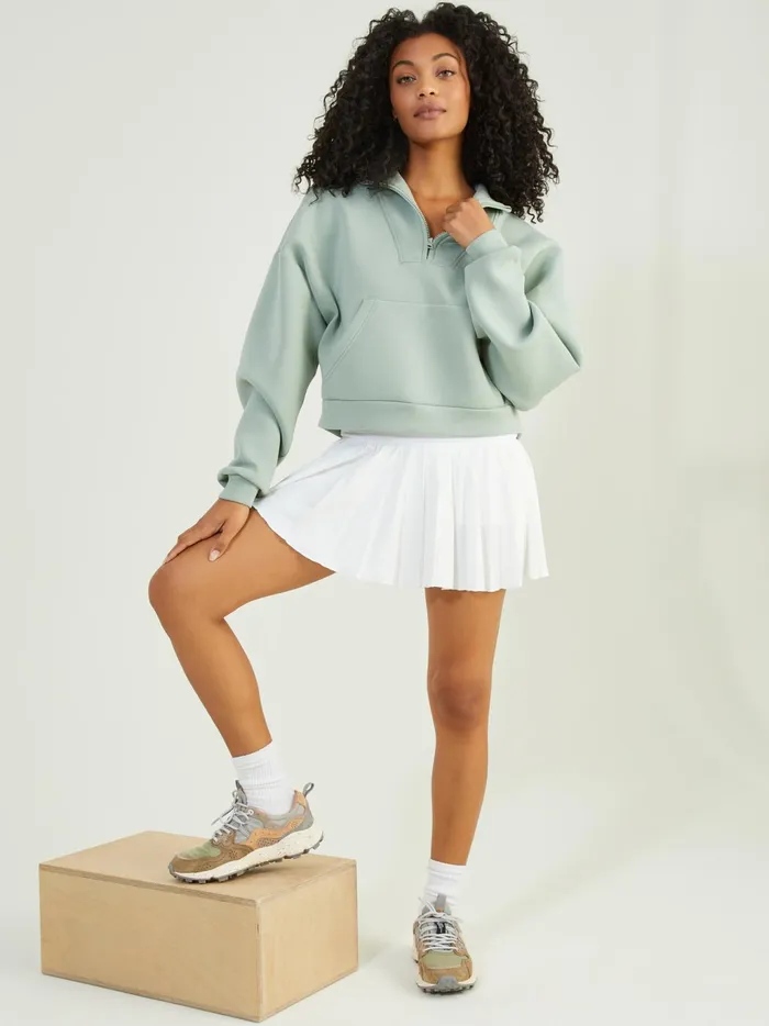 Women Altar039d State Activewear Cloud Nine Quarter Zip Pullover Iceberggreen
