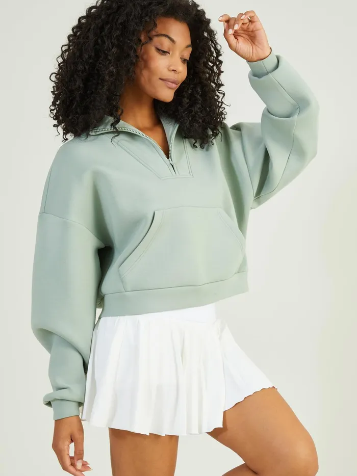 Women Altar039d State Activewear Cloud Nine Quarter Zip Pullover Iceberggreen