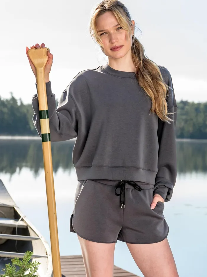 Women Altar039d State Activewear Supersoft Lounge Shorts Asphalt