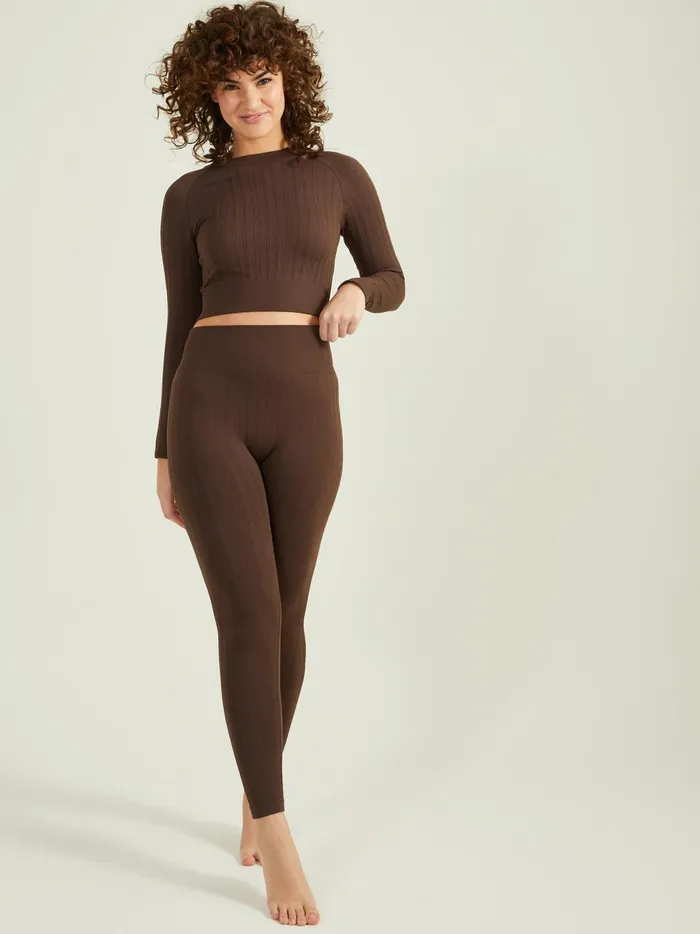 Women Altar039d State Activewear Twist And Shout Leggings Chocolate