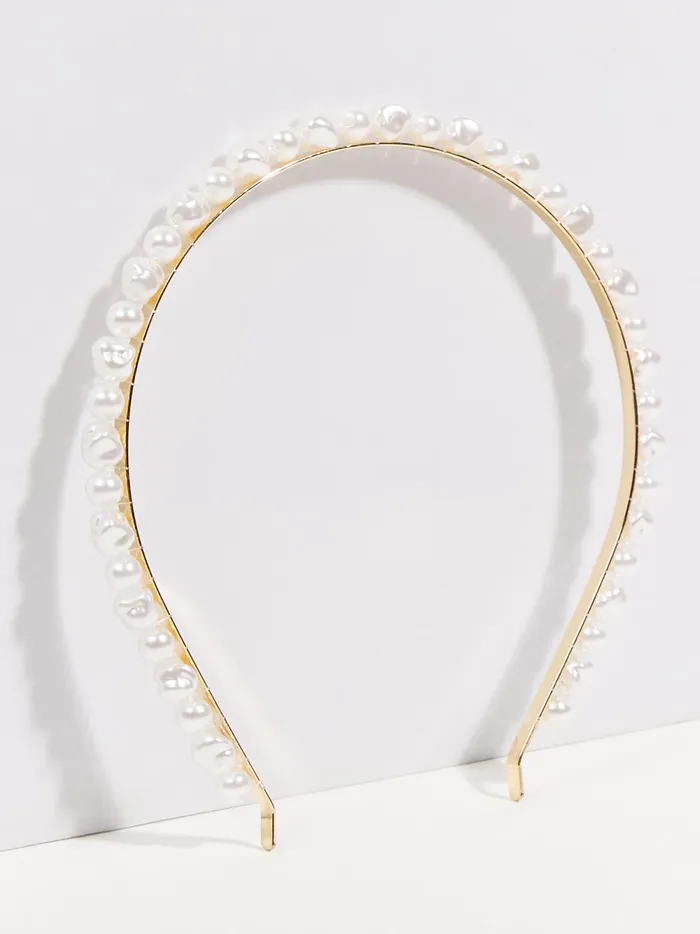 Women Altar039d State Hair Accessories Antonia Pearl Headband Goldcream