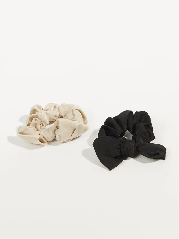 Women Altar039d State Hair Accessories Satin Bow Scrunchie Pack Taupegrey