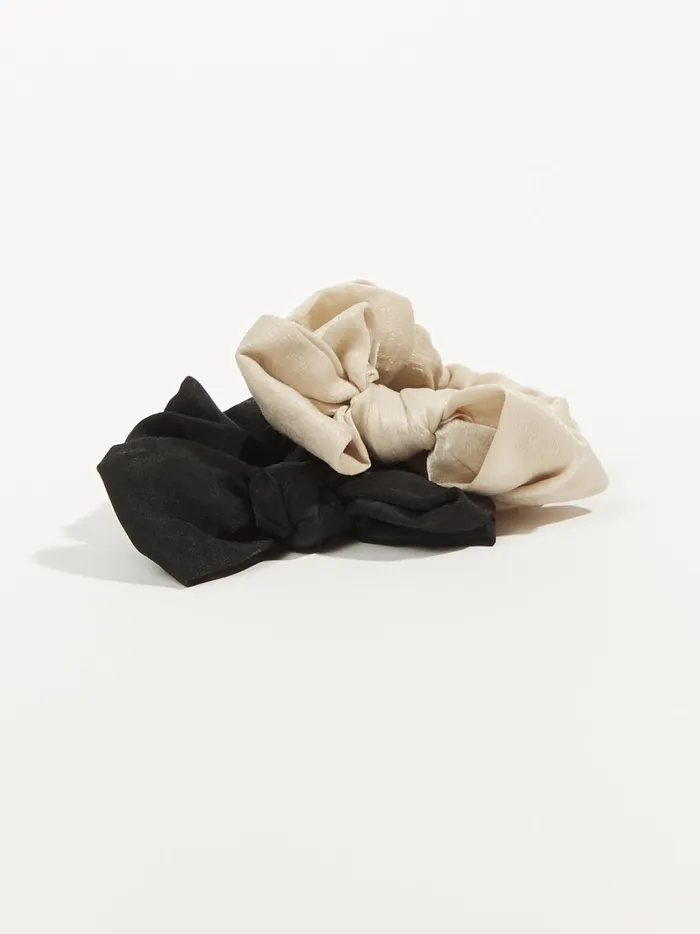 Women Altar039d State Hair Accessories Satin Bow Scrunchie Pack Taupegrey