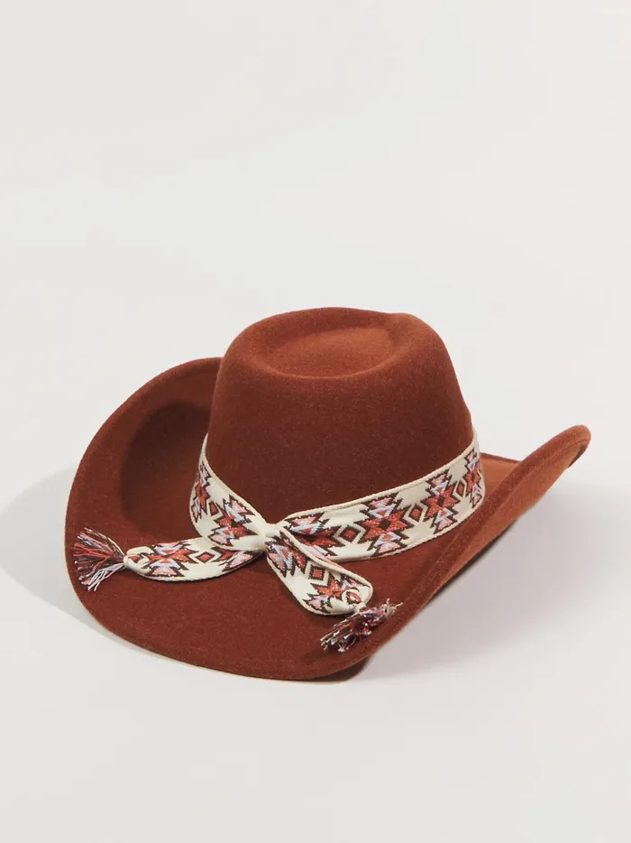 Women Altar039d State Hats Heather Aztec Cowboy Hat Rust