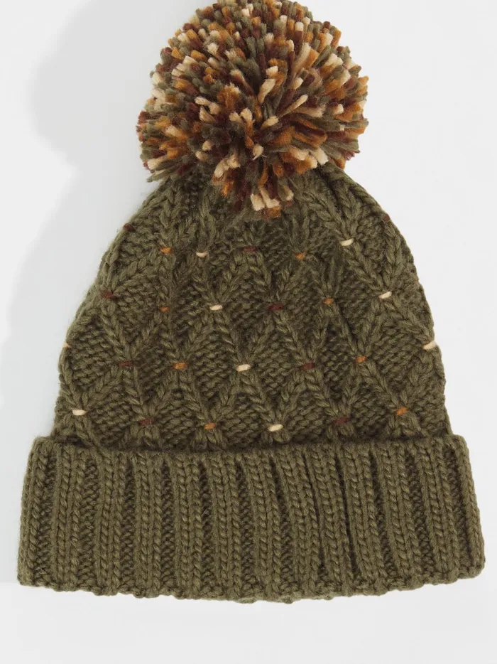 Women Altar039d State Hats Lattice Knit Pom Beanie Fallmulti