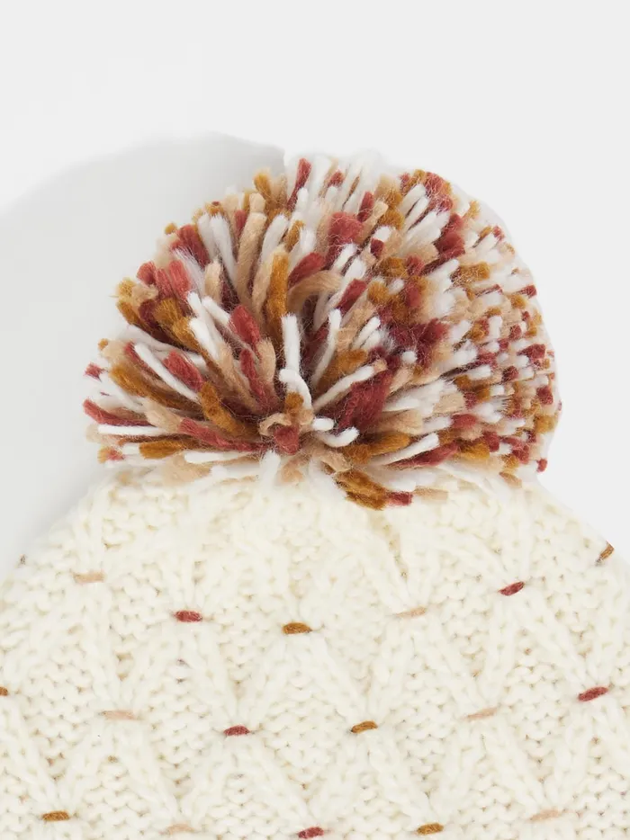Women Altar039d State Hats Lattice Knit Pom Beanie Neutralmulti