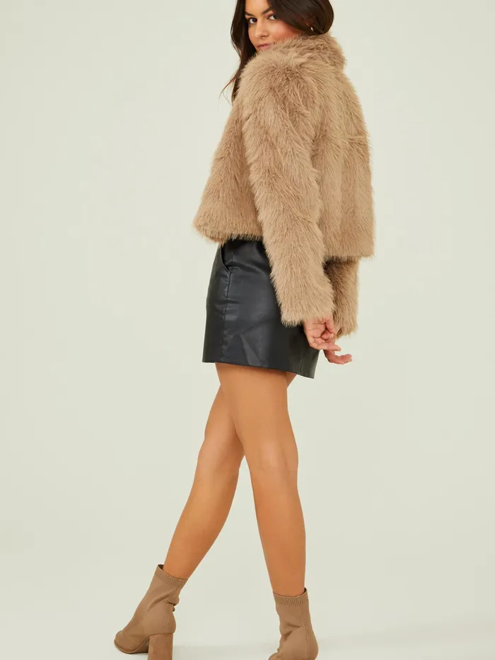 Women Altar039d State Jackets Hayley Fur Jacket Mocha
