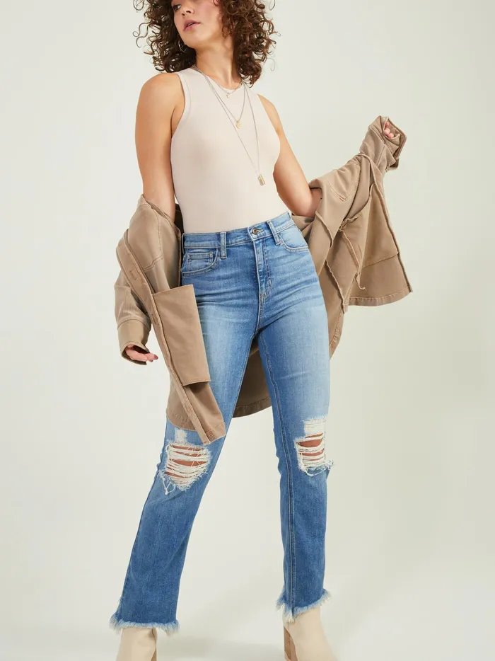 Women Altar039d State Jeans Ali Straight Leg Jeans Mediumwash