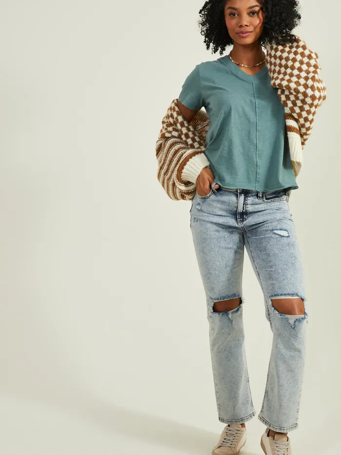 Women Altar039d State Jeans Mariah Straight Leg Jeans Mediumlightwash