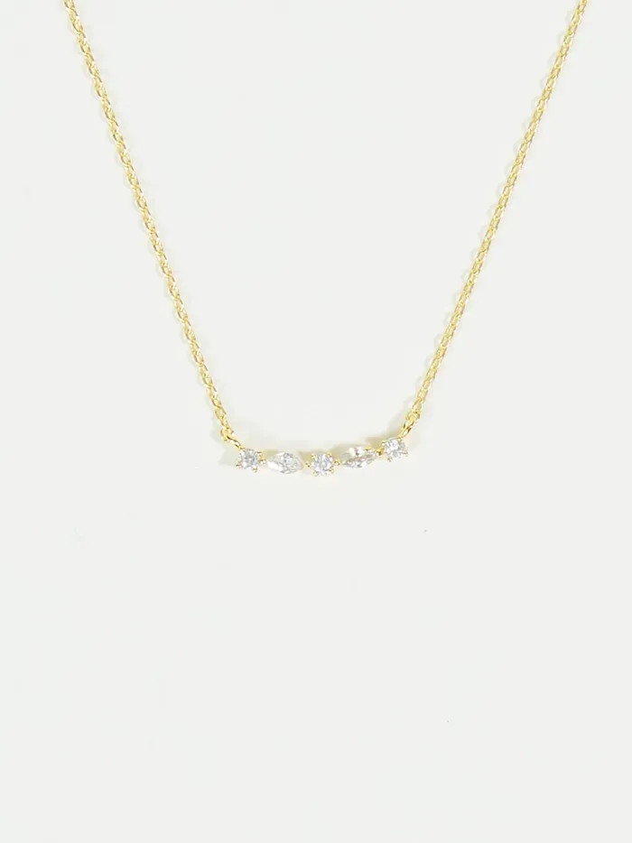 Women Altar039d State Jewelry Dainty Crystal Cluster Necklace Gold