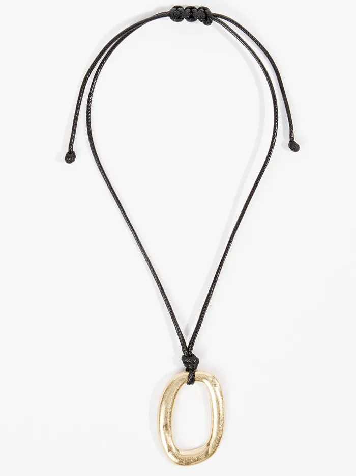 Women Altar039d State Jewelry Oval Cord Necklace Gold