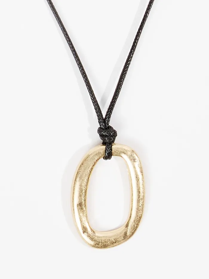 Women Altar039d State Jewelry Oval Cord Necklace Gold