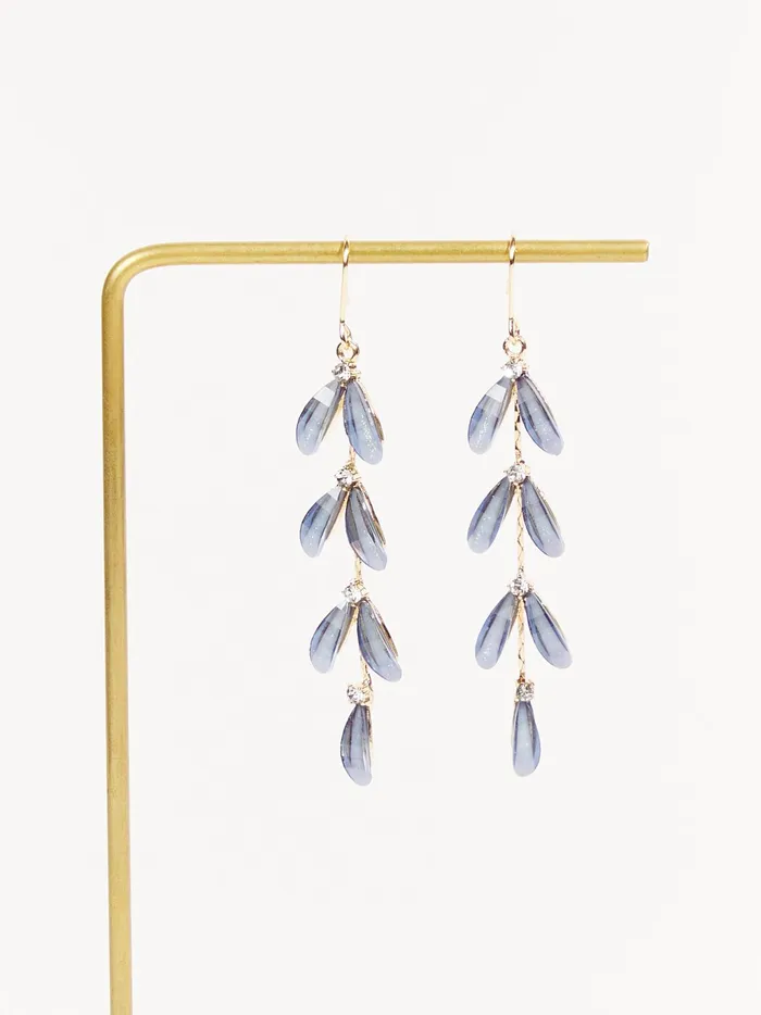 Women Altar039d State Jewelry Resin Leaf Dangle Earrings Iceblue