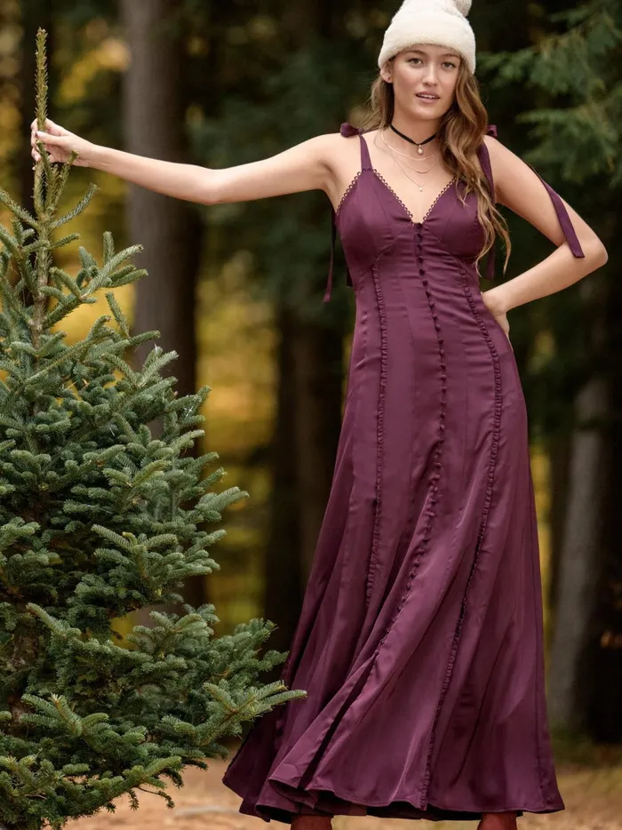 Women Altar039d State Maxi Midi Jacindy Satin Maxi Dress Winetasting