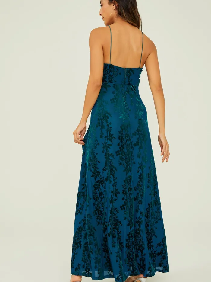 Women Altar039d State Maxi Midi Tilly Velvet Maxi Dress Teal