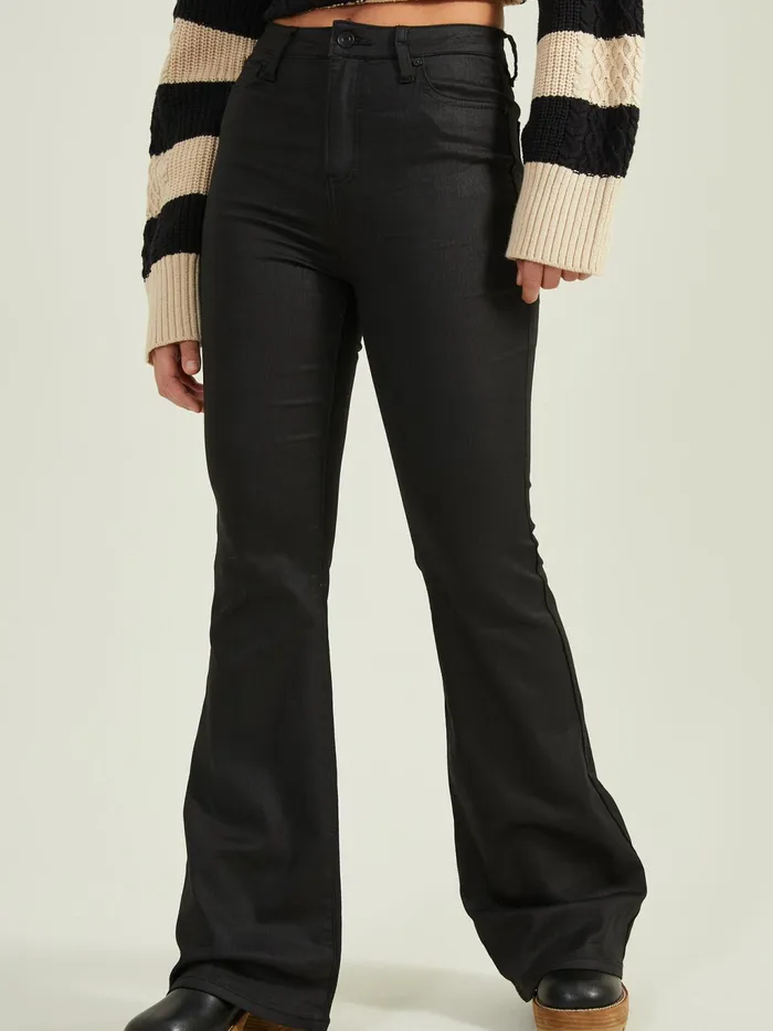Women Altar039d State Pants Clara Coated Flares Black