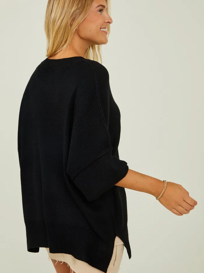 Women Altar039d State Pullovers Jamie Oversized Sweater Black