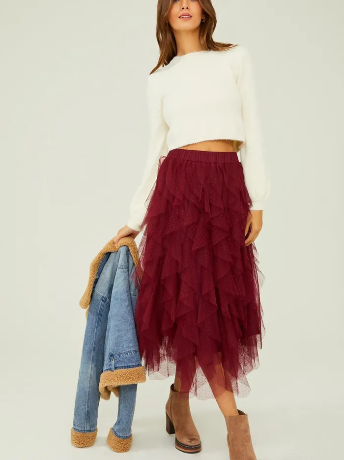 Women Altar039d State Skirts Skorts Nia Tulle Waterfall Skirt Winetasting