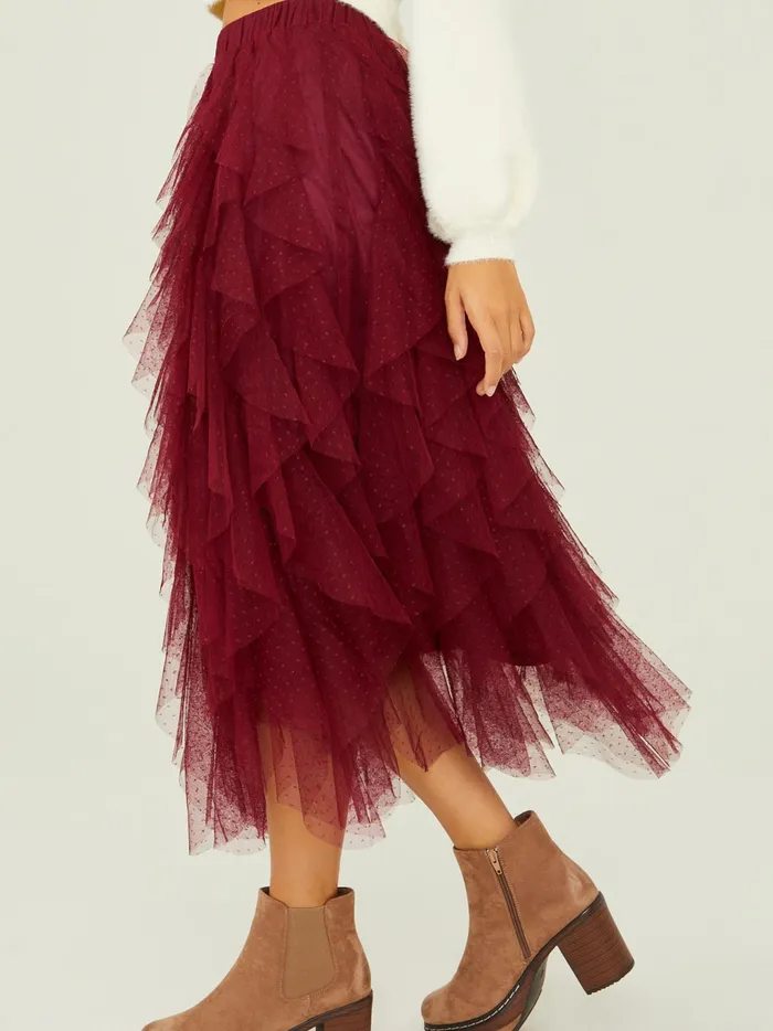 Women Altar039d State Skirts Skorts Nia Tulle Waterfall Skirt Winetasting