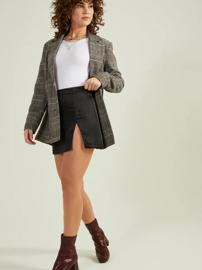 Women Altar039d State Skirts Skorts Sonia Satin Mini Skirt Black