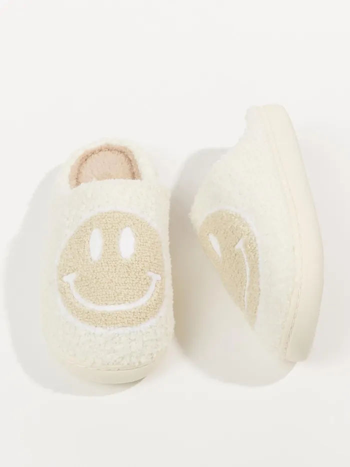 Women Altar039d State Slippers Smiley Face Cozy Slippers Natural