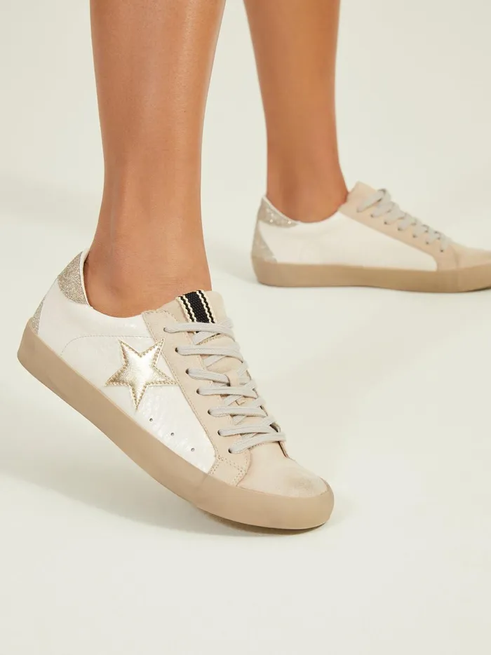 Women Altar039d State Sneakers Paula Glitter Star Sneakers Bonesnake