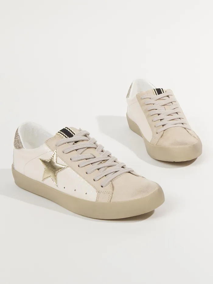 Women Altar039d State Sneakers Paula Glitter Star Sneakers Bonesnake