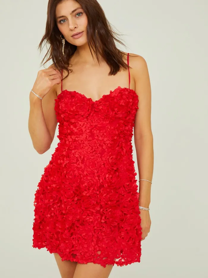 Women Altar039d State Special Occasion Blaise Textured Floral Dress Red