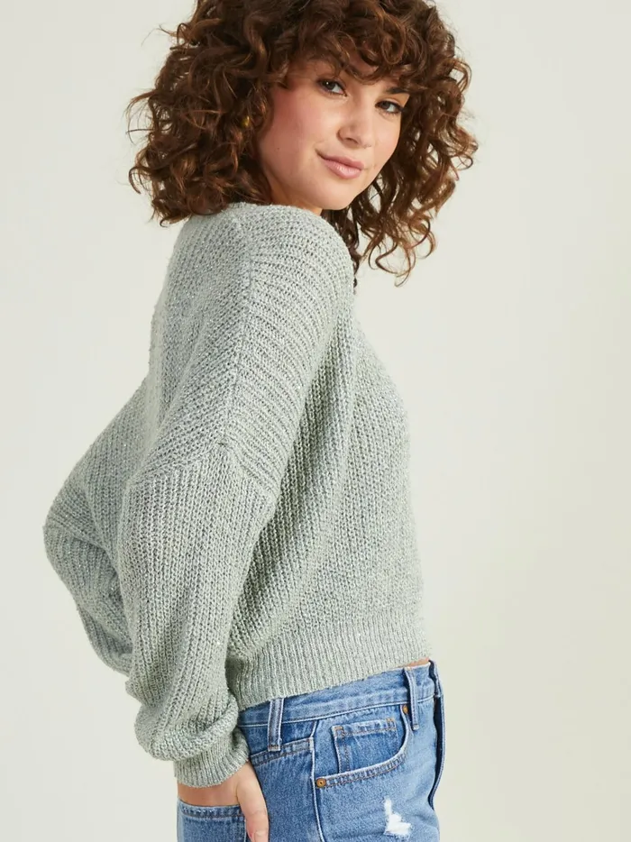 Women Altar039d State Sweaters Astra Sequin Cropped Sweater Mint