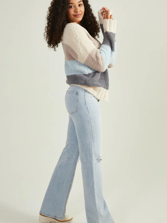 Women Altar039d State Sweaters Darcy Teddy Colorblock Pullover Oceanfoam