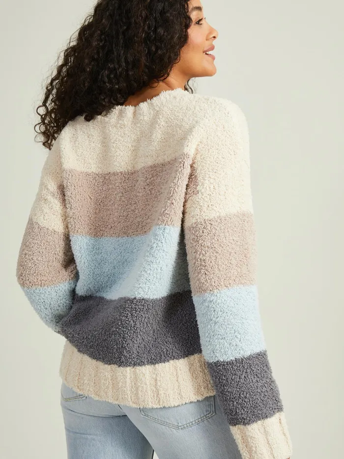 Women Altar039d State Sweaters Darcy Teddy Colorblock Pullover Oceanfoam