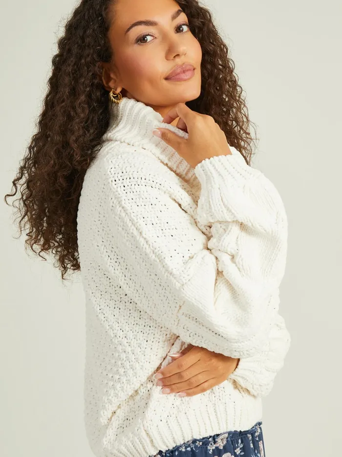 Women Altar039d State Sweaters Emmeline Chenille Sweater Ivory