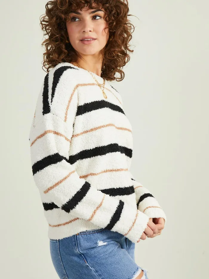 Women Altar039d State Sweaters Juno Teddy Pullover Ivoryblack