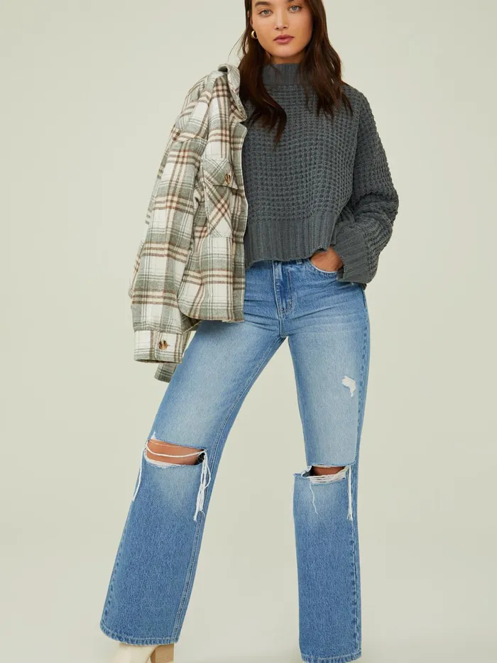 Women Altar039d State Sweaters Natalie Matte Chenille Sweater Thyme