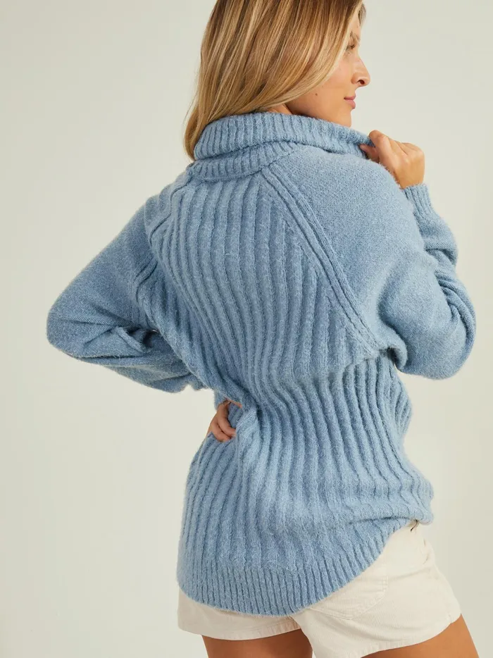 Women Altar039d State Sweaters Tara Turtleneck Tunic Sweater Bluefog
