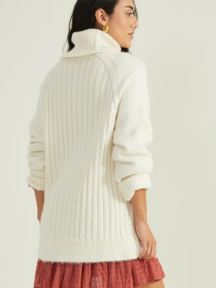 Women Altar039d State Sweaters Tara Turtleneck Tunic Sweater Jetstream